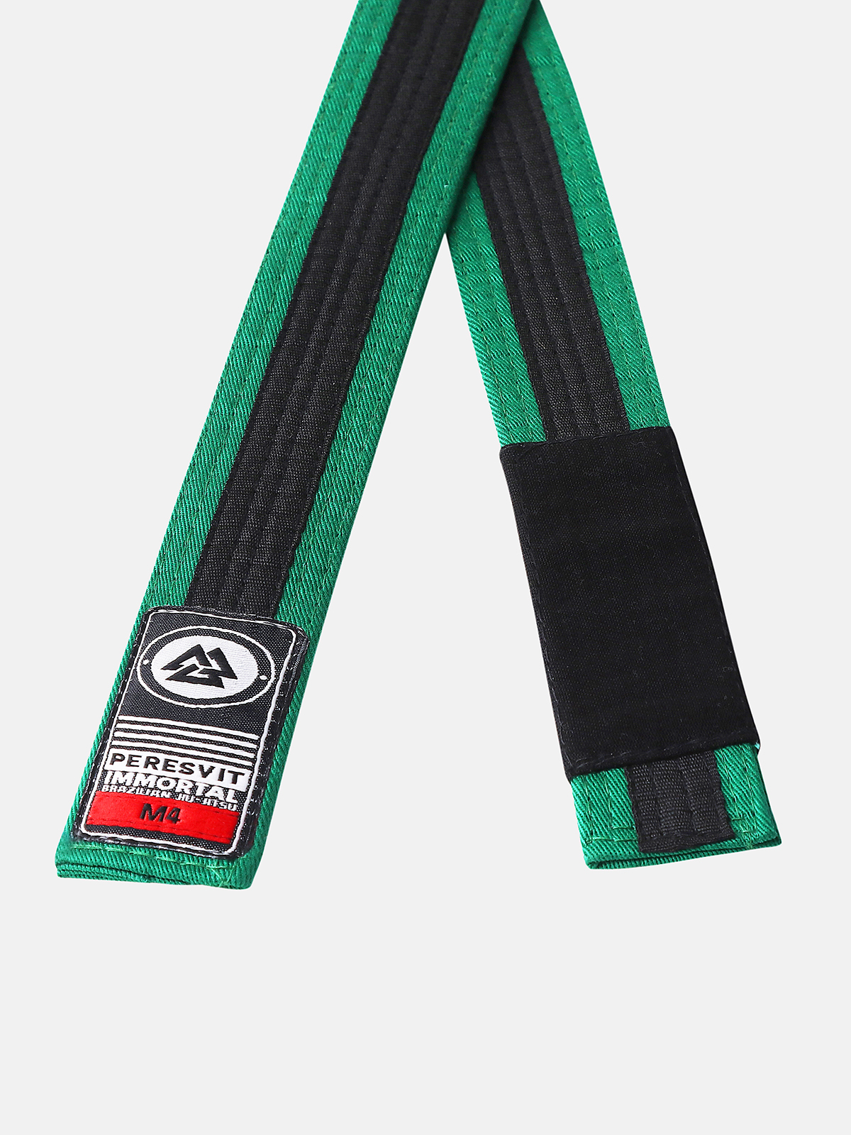 Kids BJJ Gi Belt Green Black Stripe, Photo No. 2